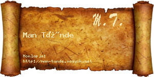 Man Tünde névjegykártya